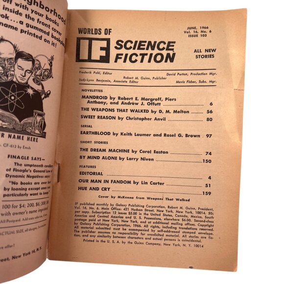 1966 IF Worlds of Science Fiction "The Weapons That Walked" by D.M. Melton - Picture 3 of 4